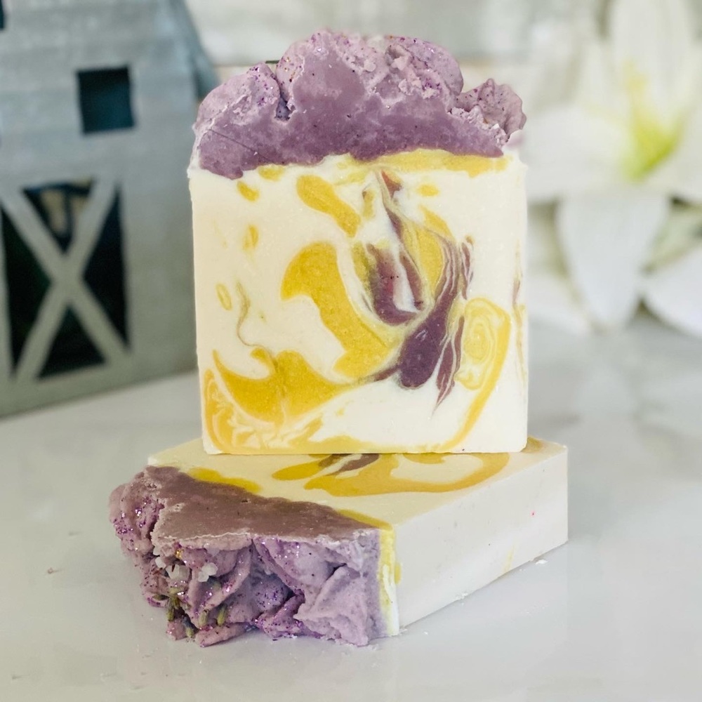 🍋💜LAVENDER LEMON PATCHOULI GoatMilk & Cream Lath - Picture 2 of 4